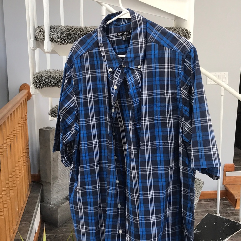 GEORGE Short Sleeve Button Up XL